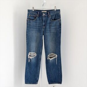 Levis Jeans Size‎ 30 Low Pro Straight Blue Distressed Denim